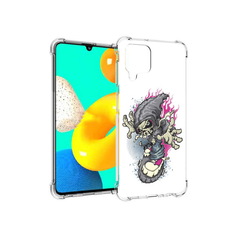 Чехол MyPads Tocco для Samsung Galaxy M22 нарисованный скелет на скейт борде