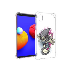 Чехол MyPads Tocco для Samsung Galaxy A01 Core нарисованный скелет на скейт борде
