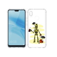 Чехол MyPads Tocco для Huawei P20 Lite прикольный робот (PT130405.51.557)