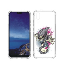 Чехол MyPads Tocco для Huawei P20 нарисованный скелет на скейт борде (PT108006.52.512)
