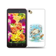 Чехол MyPads Tocco для BQ 5035 Счастливый чемодан
