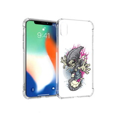Чехол MyPads Tocco для Apple iPhone XS Max нарисованный скелет на скейт борде