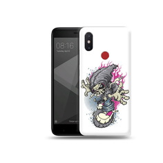 Чехол MyPads Tocco для Xiaomi Mi 8 SE нарисованный скелет на скейт борде