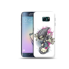 Чехол MyPads Tocco для Samsung Galaxy S6 Edge нарисованный скелет на скейт борде