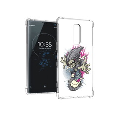Чехол MyPads Tocco для Sony Xperia 1 нарисованный скелет на скейт борде (PT141276.244.512)