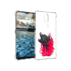 Чехол MyPads Tocco для Nokia 2.4 медведь в дымке (PT227049.107.463)