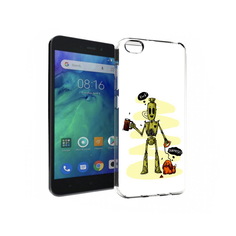 Чехол MyPads Tocco для Xiaomi Redmi Go прикольный робот