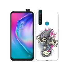 Чехол MyPads Tocco для Tecno Camon 15 Pro нарисованный скелет на скейт борде