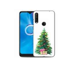 Чехол MyPads Tocco для Alcatel 1SE (2020) 5030D Елка новогодняя с подарками акварель