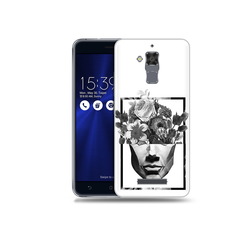 Чехол MyPads Tocco для Asus ZenFone 3 Max ‏(ZC520TL) черно белая ваза в абстракции
