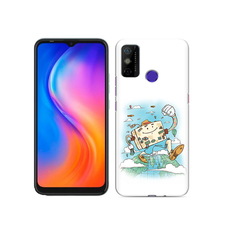 Чехол MyPads Tocco для Tecno Spark 6 GO Счастливый чемодан
