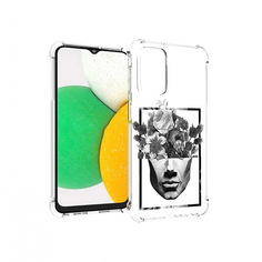 Чехол MyPads Tocco для Samsung Galaxy A23 черно белая ваза в абстракции
