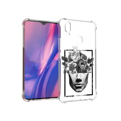 Чехол MyPads Tocco для Vivo Y11 черно белая ваза в абстракции (PT144890.422.678)