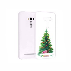 Чехол MyPads Tocco для Asus ZenFone 2 Laser (ZE550KL) Елка новогодняя с подарками акварель