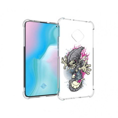 Чехол MyPads Tocco для Vivo S5 нарисованный скелет на скейт борде (PT226962.406.512)