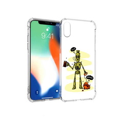 Чехол MyPads Tocco для Apple iPhone X прикольный робот (PT94261.606.557)
