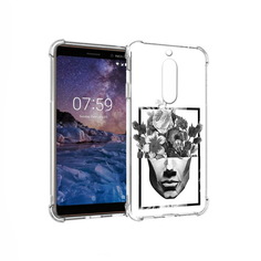 Чехол MyPads Tocco для Nokia 7 черно белая ваза в абстракции (PT95887.123.678)