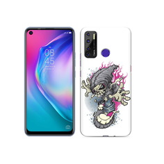 Чехол MyPads Tocco для Tecno Camon 15 нарисованный скелет на скейт борде