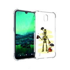 Чехол MyPads Tocco для Nokia 1.3 прикольный робот (PT227048.104.557)