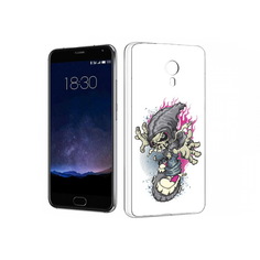 Чехол MyPads Tocco для Meizu Pro 5 нарисованный скелет на скейт борде (PT18126.86.512)