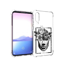 Чехол MyPads Tocco для Meizu 16XS черно белая ваза в абстракции (PT136345.89.678)