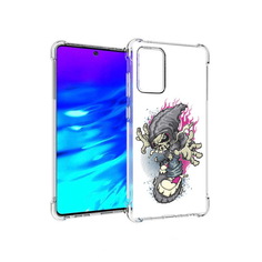 Чехол MyPads Tocco для Samsung Galaxy A72 нарисованный скелет на скейт борде