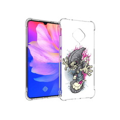 Чехол MyPads Tocco для Vivo V17 нарисованный скелет на скейт борде (PT147343.378.512)