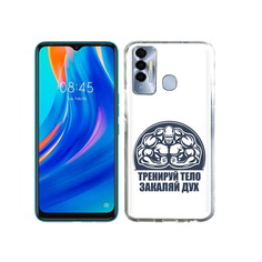 Чехол MyPads Tocco для Tecno Spark 7P бодибилдинг закаляй дух