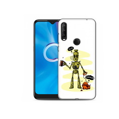 Чехол MyPads Tocco для Alcatel 1S (2020) 5028Y прикольный робот (PT145668.665.557)
