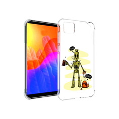 Чехол MyPads прикольный робот для Honor 9S (DUA-LX9)