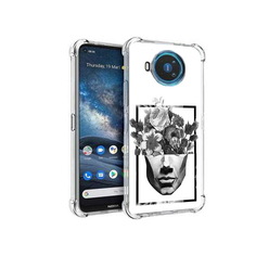 Чехол MyPads Tocco для Nokia X100 черно белая ваза в абстракции (PT227057.109.678)