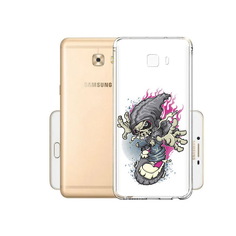 Чехол MyPads Tocco для Samsung Galaxy C9 Pro нарисованный скелет на скейт борде
