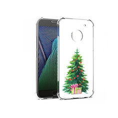 Чехол MyPads Tocco для Motorola Moto G5 Елка новогодняя с подарками акварель