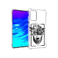 Чехол MyPads Tocco для Samsung Galaxy A72 черно белая ваза в абстракции (PT158633.553.678)
