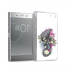 Чехол MyPads Tocco для Sony Xperia XZ Premium нарисованный скелет на скейт борде