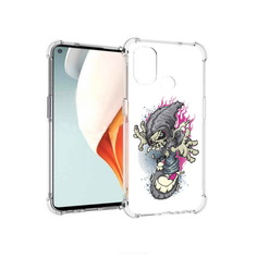Чехол MyPads Tocco для OnePlus Nord N100 нарисованный скелет на скейт борде