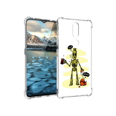 Чехол MyPads Tocco для Nokia 2.4 прикольный робот (PT227049.107.557)