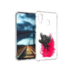 Чехол MyPads Tocco для Samsung Galaxy A40 медведь в дымке (PT128655.504.463)