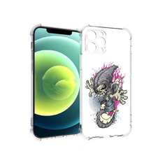 Чехол MyPads Tocco для Apple iPhone 12 Pro нарисованный скелет на скейт борде