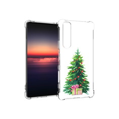 Чехол MyPads Tocco для Sony Xperia 1 III Елка новогодняя с подарками акварель