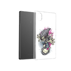 Чехол MyPads Tocco для Sony Xperia X нарисованный скелет на скейт борде