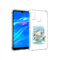 Чехол MyPads Tocco для Huawei Y9 Счастливый чемодан (PT227091.35.166)