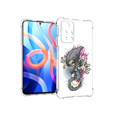 Чехол MyPads Tocco для Xiaomi Poco M4 Pro 5G нарисованный скелет на скейт борде