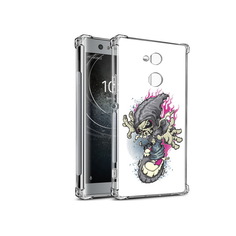 Чехол MyPads Tocco для Sony Xperia XA2 нарисованный скелет на скейт борде