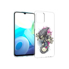 Чехол MyPads Tocco для Vivo Y15s нарисованный скелет на скейт борде (PT224456.390.512)