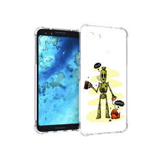 Чехол MyPads Tocco для Google Pixel 3 прикольный робот