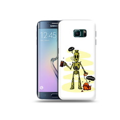 Чехол MyPads Tocco для Samsung Galaxy S6 Edge прикольный робот