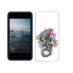 Чехол MyPads Tocco для BQ 4030G Nice Mini нарисованный скелет на скейт борде