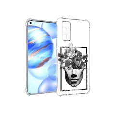 Чехол MyPads Tocco для Honor 30 черно белая ваза в абстракции (PT147988.19.678)