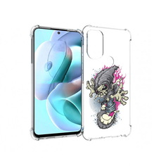 Чехол MyPads Tocco для Motorola Moto G71 нарисованный скелет на скейт борде